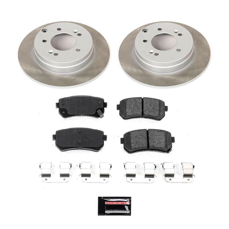 Power Stop 16-20 Kia Optima Rear Semi-Coated Rotor Kit Brake Kits - Performance Blank PowerStop