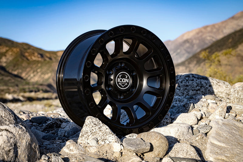 ICON Hulse 18x9 6x5.5 0mm Offset 5in BS Double Black Wheels - Cast ICON