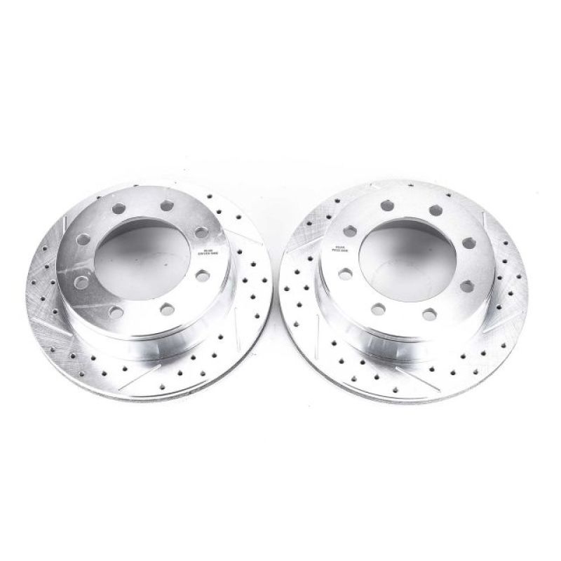 Power Stop 02-06 Chevrolet Avalanche 2500 Rear Evolution Drilled & Slotted Rotors - Pair Brake Rotors - Slot & Drilled PowerStop