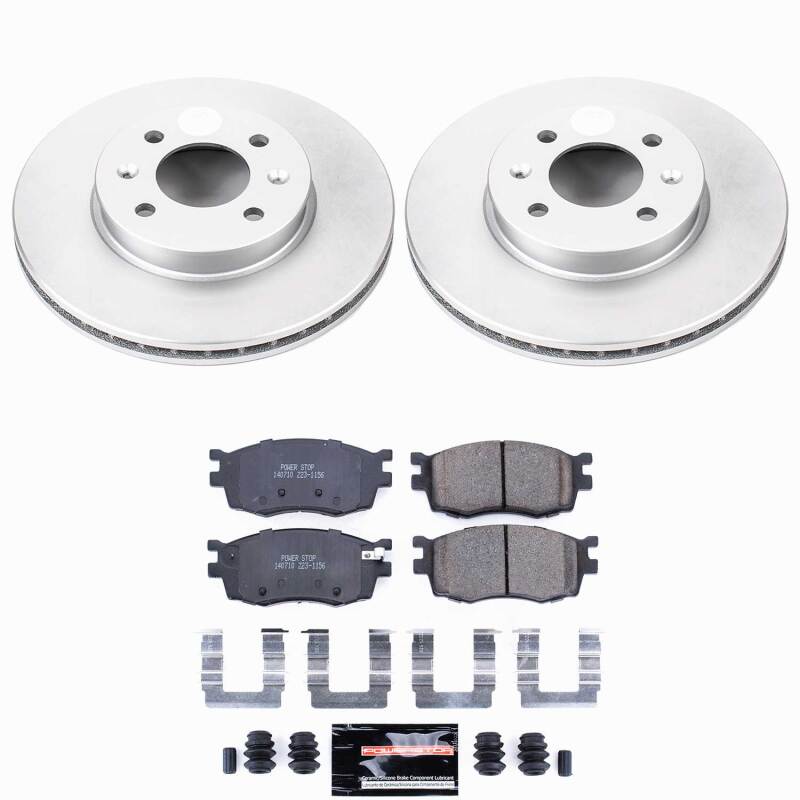 Power Stop 06-11 Hyundai Accent Front Z23 Coated Brake Kit Brake Kits - Performance D&S PowerStop