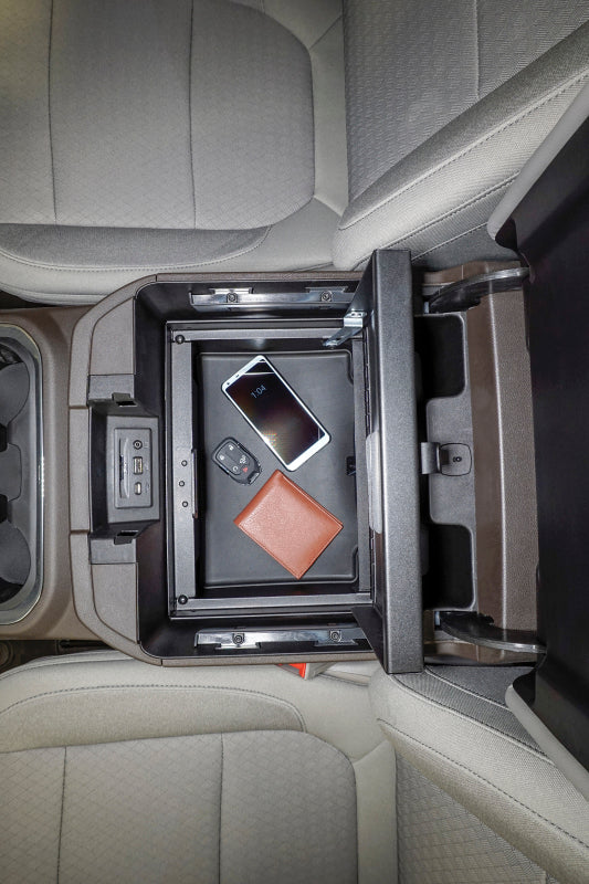 Tuffy Console Safe W/ Keyed Lock For Chevrolet Silverado And Gmc Sierra W/ Flow Thru Console Cargo Boxes & Bags Tuffy Products