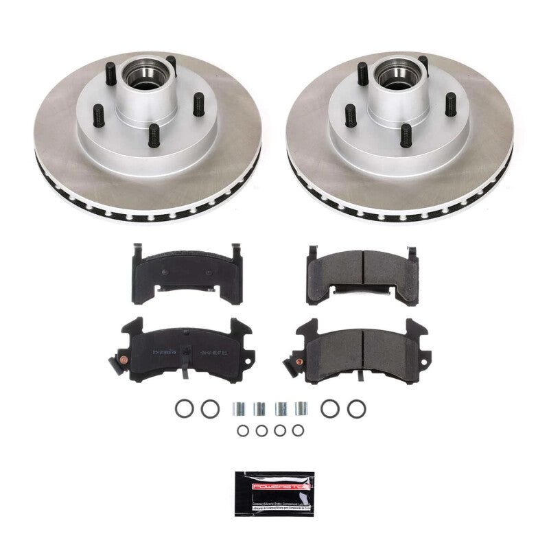 Power Stop 82-87 Pontiac Grand Prix Front Semi-Coated Rotor Kit Brake Kits - Performance Blank PowerStop