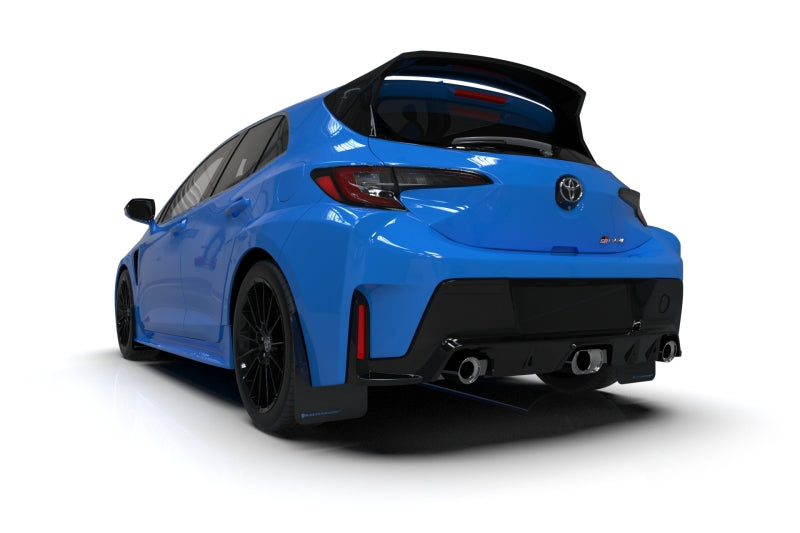 Rally Armor 23-25 Toyota GR Corolla Black Mud Flap w/Light Blue Logo Mud Flaps Rally Armor