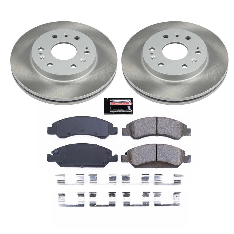Power Stop 15-20 GMC Yukon XL Front Semi-Coated Rotor Kit Brake Kits - Performance Blank PowerStop