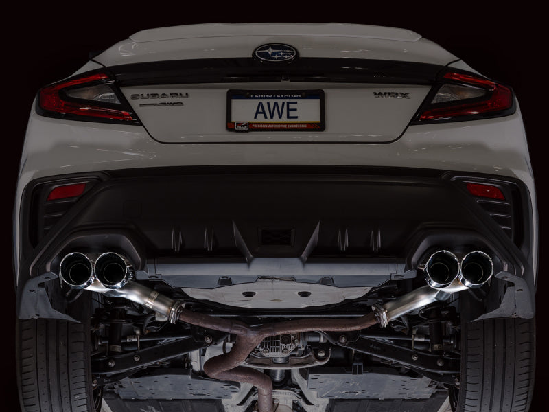 AWE Tuning 22-25 Subaru VB WRX Track Edition Axle-Back Exhaust - Chrome Silver Tips Axle Back AWE Tuning