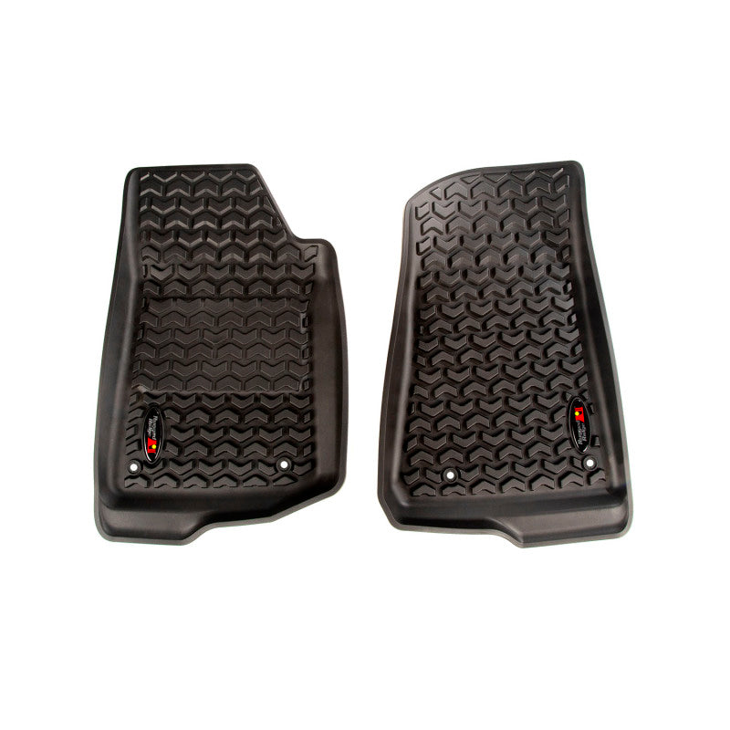 Rugged Ridge Floor Liner Front Black 2018-2020 Jeep Wrangler 2020 Gladiator JL / JT Floor Mats - Rubber Rugged Ridge