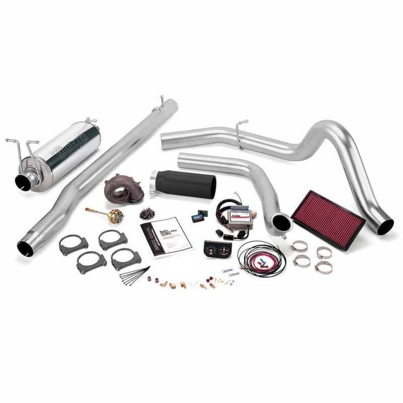 Banks Power 99.5 Ford 7.3L F250/350 Auto Stinger-Plus System - SS Single Exhaust w/ Black Tip Performance Packages Banks Power