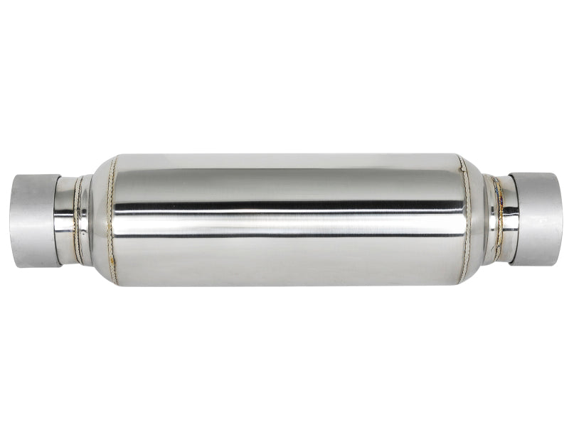 aFe MACH Force-Xp Resonator 2-1/2 IN Inlet/Outlet x 4 IN Dia. x 12 IN Body x 15 IN Overall Length Resonators aFe