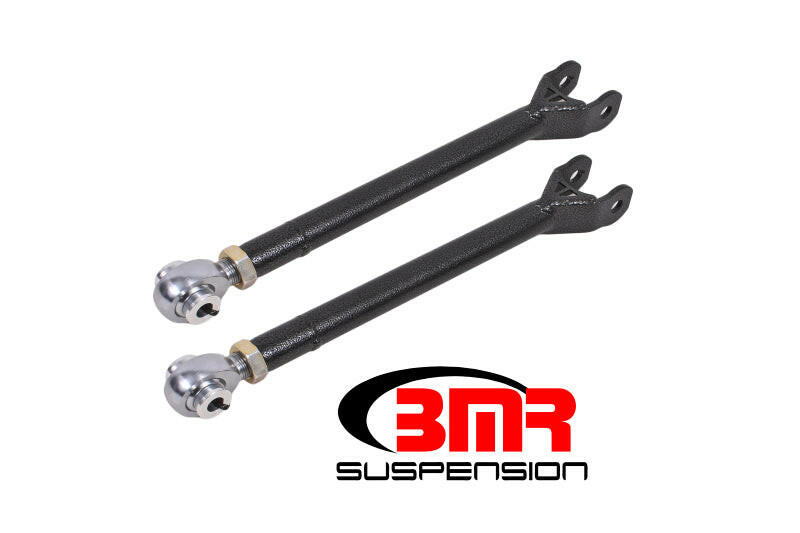 BMR 08-17 Challenger Lower Trailing Arms w/ Single Adj. Rod Ends - Black Hammertone Suspension Arms & Components BMR Suspension