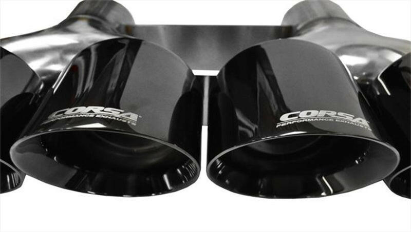 Corsa 2014-2020 Chevrolet Corvette 6.2L V8 Quad 45in Polished Black Pro-Series Tip Kit Tips CORSA Performance
