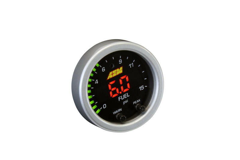 AEM X-Series Pressure 0-15psi Gauge Kit Gauges AEM