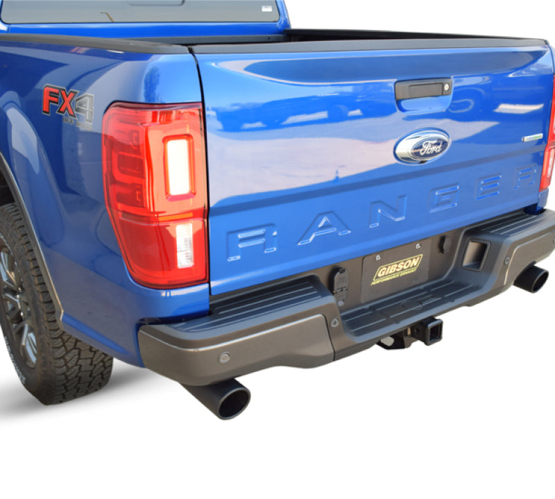 Gibson 19-22 Ford Ranger Lariat 2.3L 2.5in Cat-Back Dual Sport Exhaust - Black Elite Catback Gibson