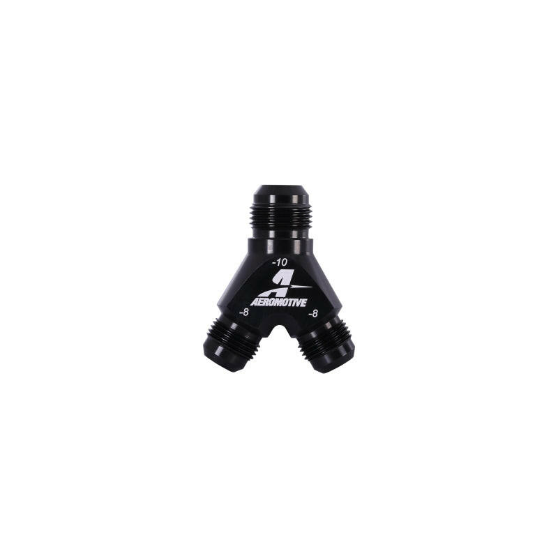 Aeromotive Y-Block - AN-10 - 2x AN-08 Fittings Aeromotive