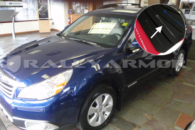 Rally Armor 10-14 Subaru Outback Black UR Mud Flap w/ Silver Logo Mud Flaps Rally Armor