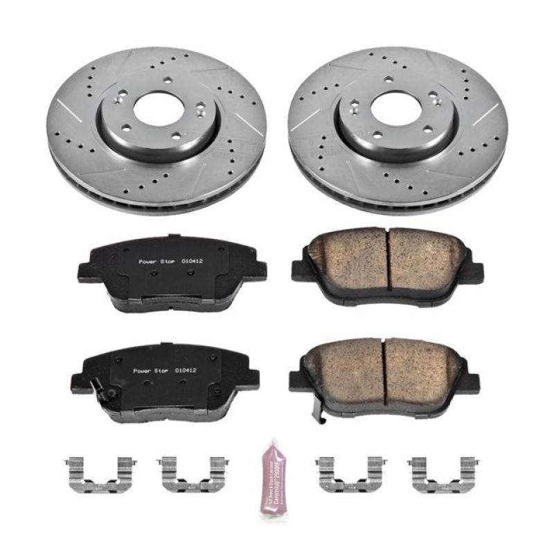 Power Stop 10-15 Hyundai Sonata Front Z23 Evolution Sport Brake Kit Brake Kits - Performance D&S PowerStop