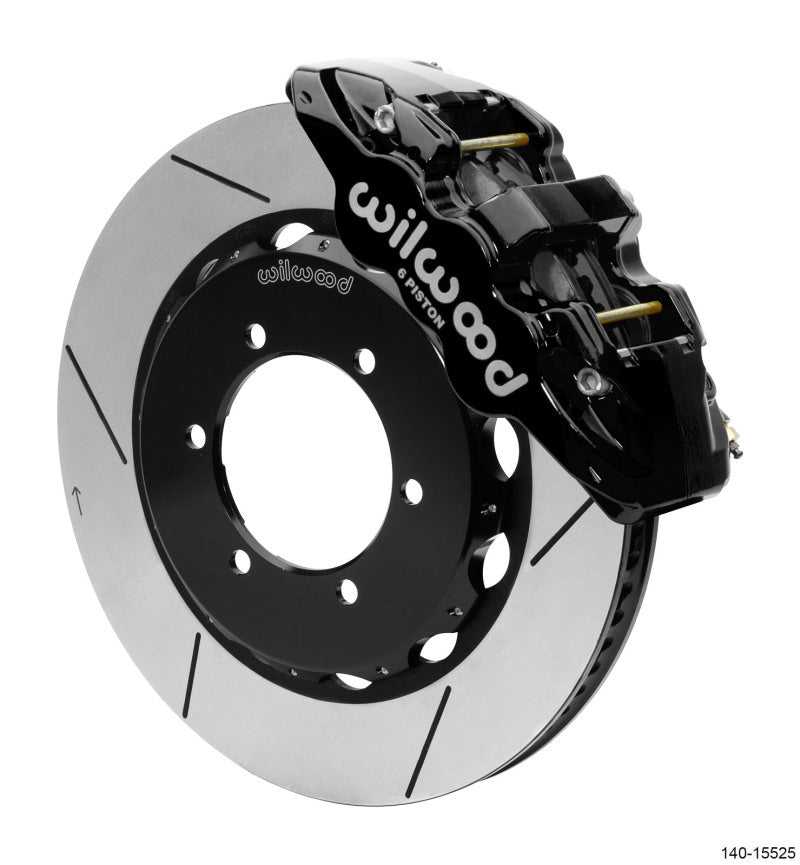 Wilwood AERO4 Spec 37 GT FrontTruck Kit 14.25in Black 1997-2018 Nissan Y61 Patrol w/lines Big Brake Kits Wilwood