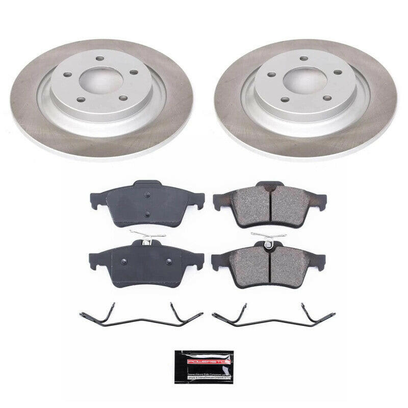 Power Stop 12-15 Mazda 5 Rear Semi-Coated Rotor Kit Brake Kits - Performance Blank PowerStop