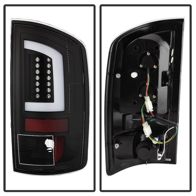 Spyder 03-06 Dodge Ram 2500/3500 V3 Light Bar LED Tail Light - Black (ALT-YD-DRAM02V3-LBLED-BK) Tail Lights SPYDER