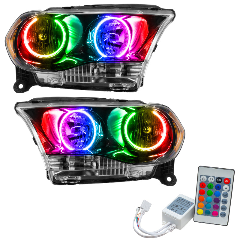 Oracle 11-13 Dodge Durango SMD HL Halogen - Black - ColorSHIFT w/ Simple Controller Headlights ORACLE Lighting