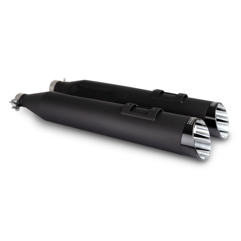Vance & Hines Harley-Davidson M8 Touring Razorback 450 Slip-ons - Black Powersports Exhausts Vance and Hines