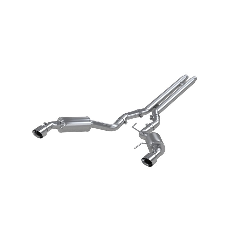 MBRP 15 Ford Mustang GT 5.0 3in Cat Back Dual Split Rear Street Version 4.5in Tips - Aluminized Catback MBRP