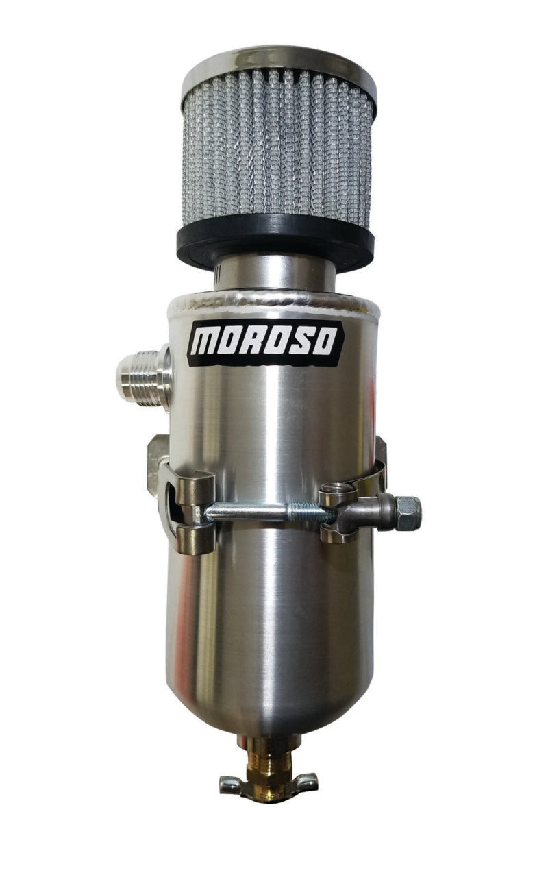 Moroso Breather Tank/Catch Can -10An Male Fitting - Aluminum Oil Catch Cans Moroso