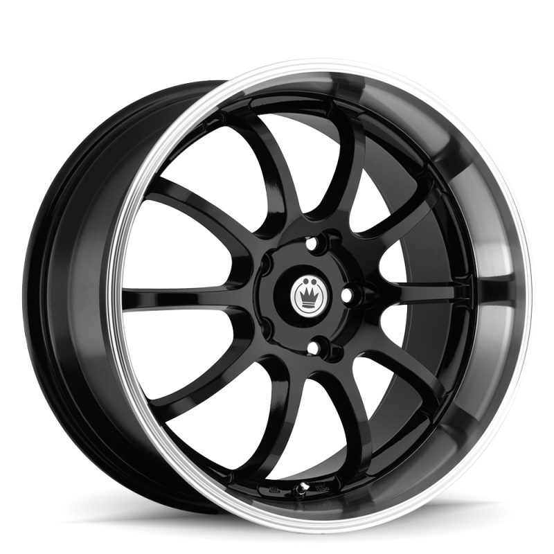 Konig Lightning 16x7 8x100/114.3 ET40 Black/Machine Lip Wheels - Cast Konig