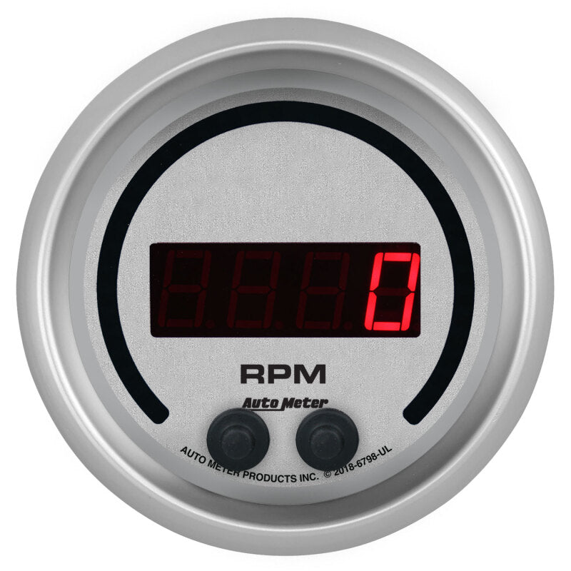 Autometer 85.7mm Silver 0-16K RPM Tachometer Ultra-Lite Elite Digital Gauge Gauges AutoMeter