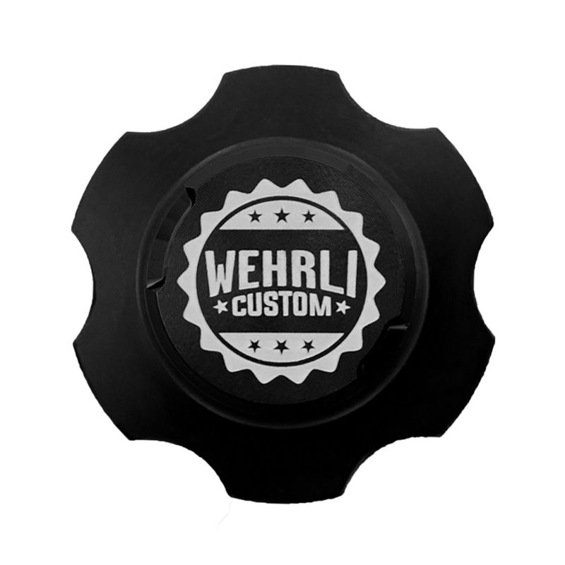 Wehrli 2001+ GM Duramax LB7/LLY/LBZ/LMM/LML/L5P Billet Oil Fill Cap - Black Anodized Oil Fill Tubes Wehrli