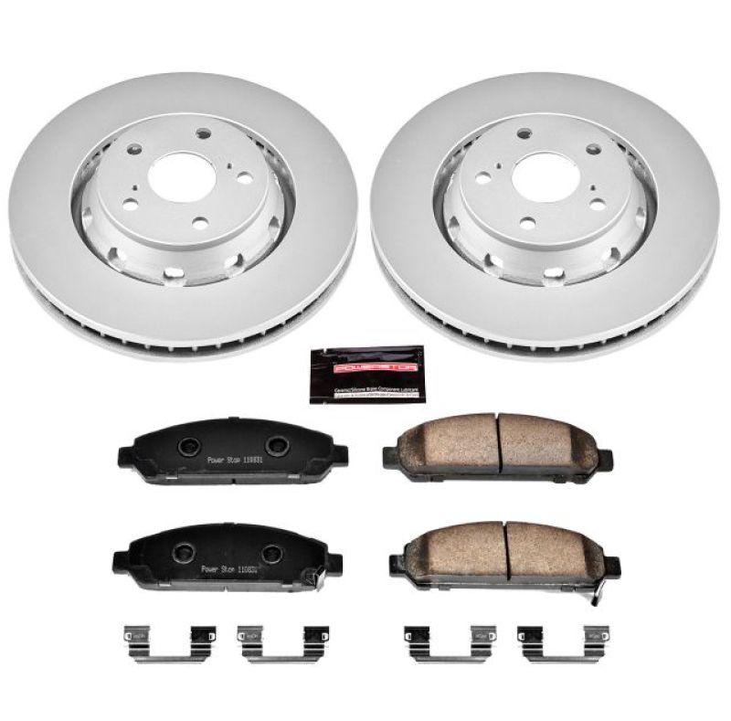 Power Stop 09-16 Toyota Venza Front Z17 Evolution Geomet Coated Brake Kit Brake Kits - Performance Blank PowerStop