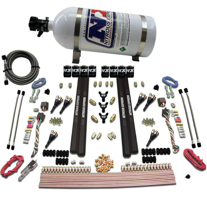 Nitrous Express 6 Cyl SX2 Dual Stage Nozzle Nitrous Kit w/10lb Bottle Nitrous Systems Nitrous Express
