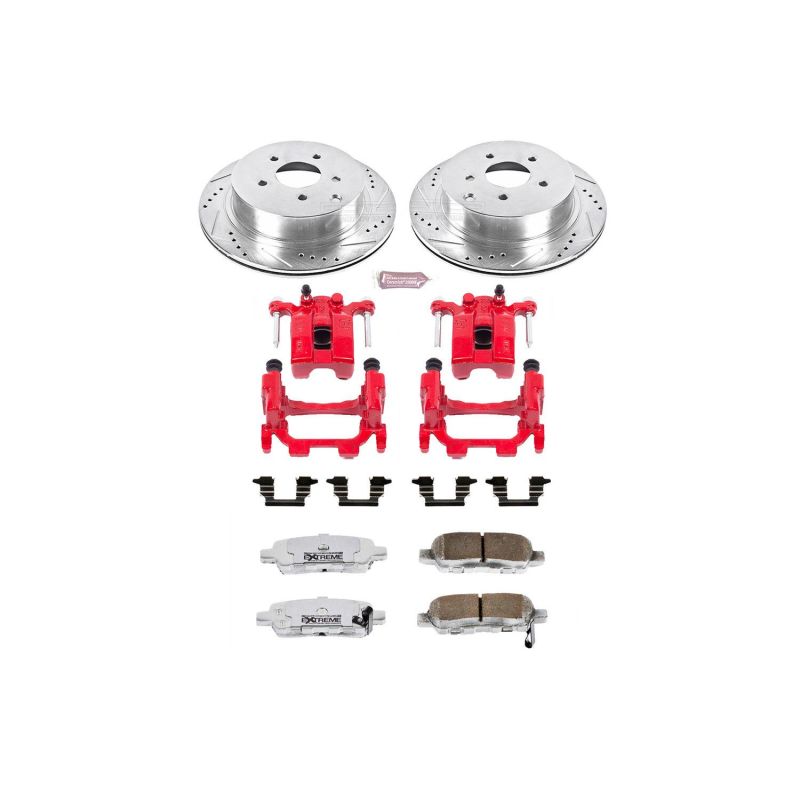 Power Stop 12-13 Infiniti M35h Rear Z26 Street Warrior Brake Kit w/Calipers Brake Kits - Performance D&S PowerStop
