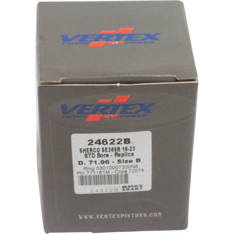 Vertex Piston 16-24 Sherco SE-R 300 300cc Cast Replica Piston Kit Piston Sets - Powersports Vertex Pistons