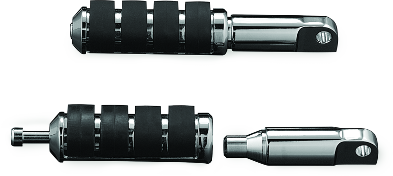 Kuryakyn Male Mount 2-1/2inch Footpeg Extension Chrome (Pair) Footpegs Kuryakyn