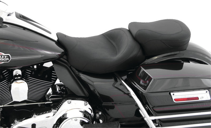 Mustang 08-21 Harley Electra Glide Std, Rd Glide, Rd King, Street Glide Touring Solo Seat - Black Solo Motorcycle Seats Mustang Motorcycle