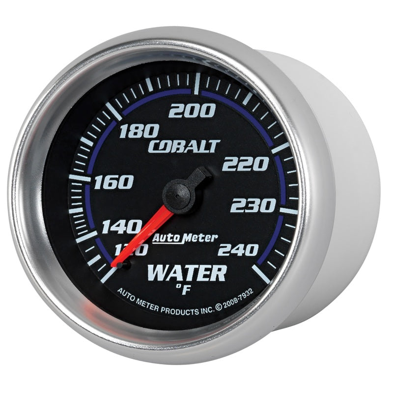 Autometer Cobalt 66mm 120-240 Degree F Mechanical Water Temperature Gauge Gauges AutoMeter