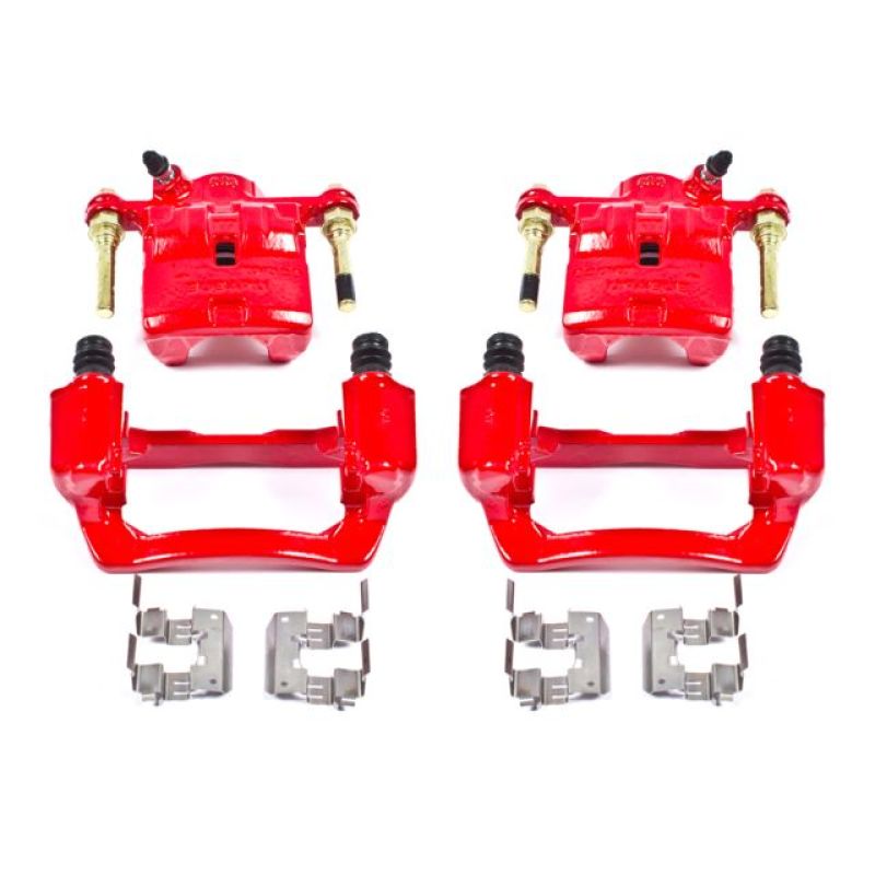Power Stop 09-13 Subaru Forester Rear Red Calipers w/Brackets - Pair Brake Calipers - Perf PowerStop