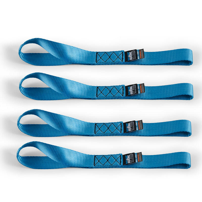 Borne Off-Road Soft Loop Tie-Down Straps (4-Pack) Blue Cargo Tie-Downs Borne Off-Road