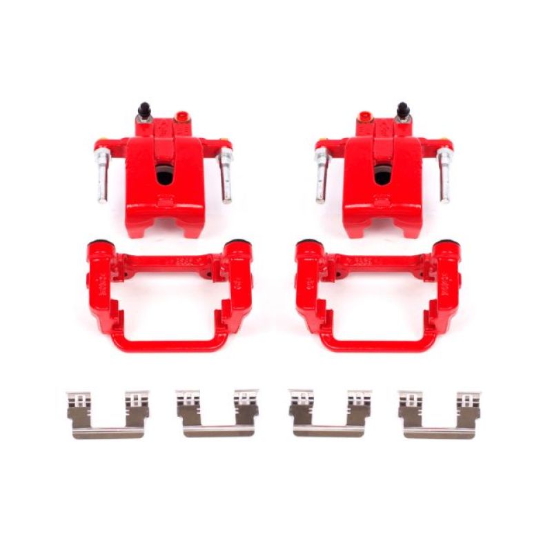 Power Stop 05-19 Chrysler 300 Rear Red Calipers w/Brackets - Pair Brake Calipers - Perf PowerStop