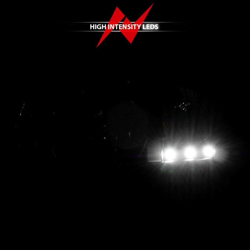 ANZO 1994-2001 Dodge Ram Crystal Headlights Black w/ LED Headlights ANZO