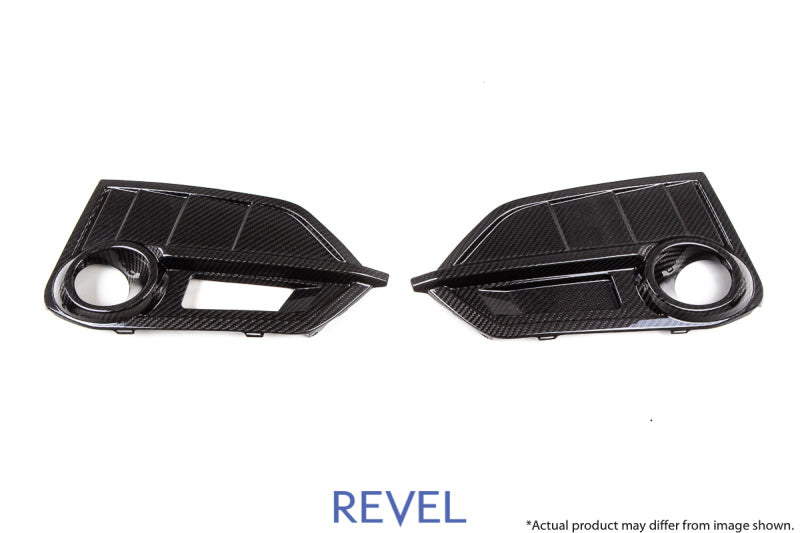Revel GT Dry Carbon Front Fog Light Covers (Left & Right) 17-18 Honda Civic Type-R - 2 Pieces Carbon Accessories Revel