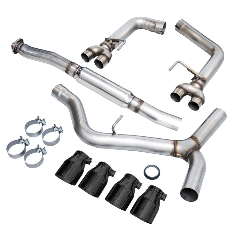 AWE Tuning Subaru WRX/STI VA/GV Sedan Track Edition Exhaust - Diamond Black Tips (102mm) Catback AWE Tuning