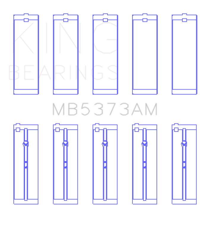King Engine Bearings Nissan Ga14DE/Ga16DE/Qg18DE (Size +0.25mm) Main Bearing Set Bearings King Engine Bearings