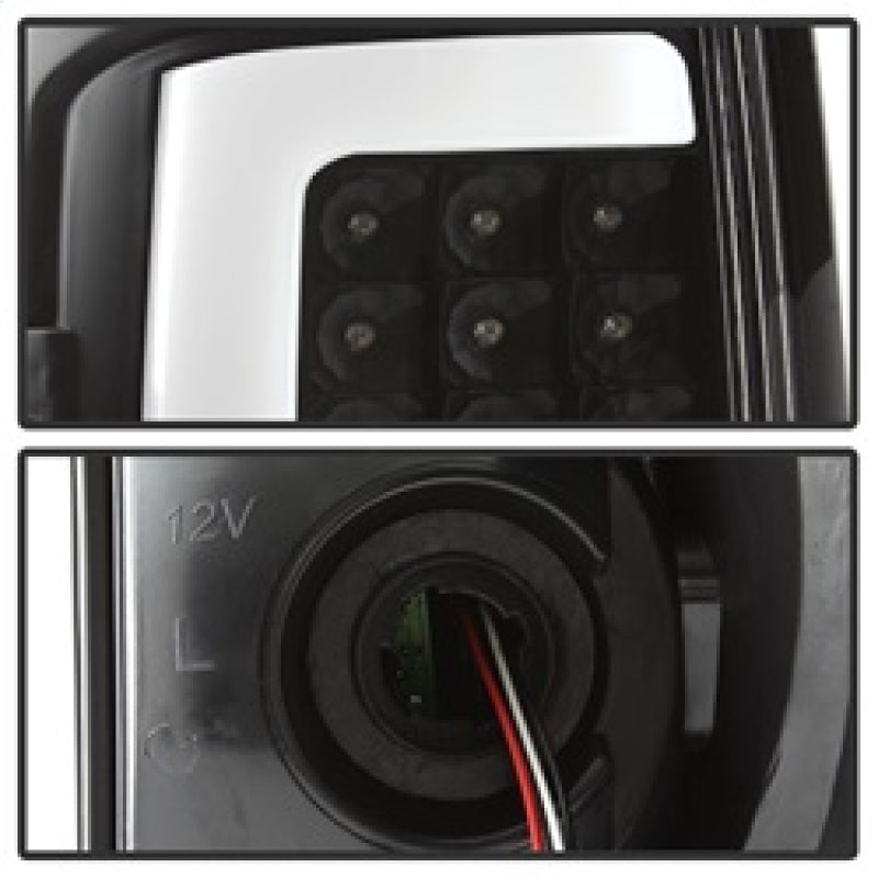 xTune 07-13 Toyota Tundra Light Bar LED Tail lights - Black (ALT-ON-TTU07V2-LBLED-BK) Tail Lights SPYDER