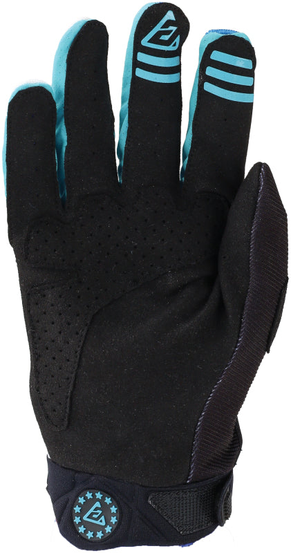Answer 25 Peak Flo Gloves Black/Blue/White Youth - Small Gloves Answer