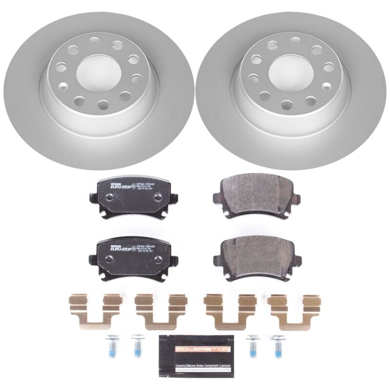 Power Stop 06-09 Audi A3 Rear Euro-Stop Brake Kit Brake Kits - OE PowerStop