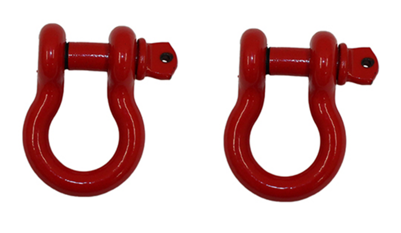 Fishbone Offroad D Ring 3/4In Red 2 Piece Set Bumper Accessories Fishbone Offroad