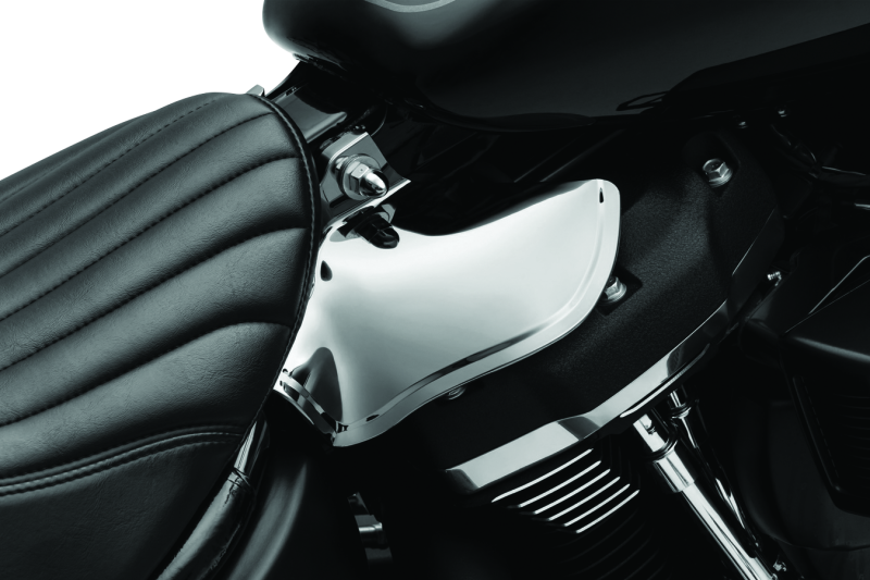 Kuryakyn Saddle Shields Heat Deflectors 18-Up Softail Models Smoke Heat Shields Kuryakyn