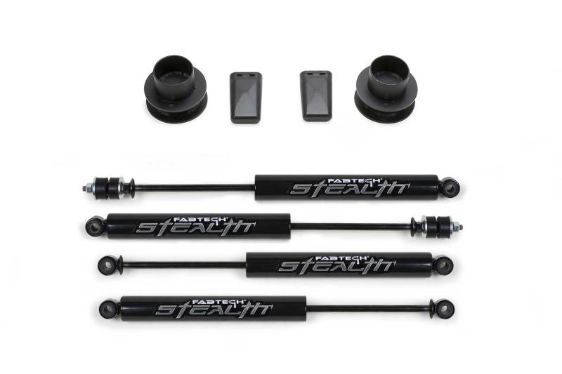 Fabtech 13-18 Ram 3500 4WD w/Factory Radius Arms 2.5in Coil Spcr Kit w/Stealth Lift Kits Fabtech
