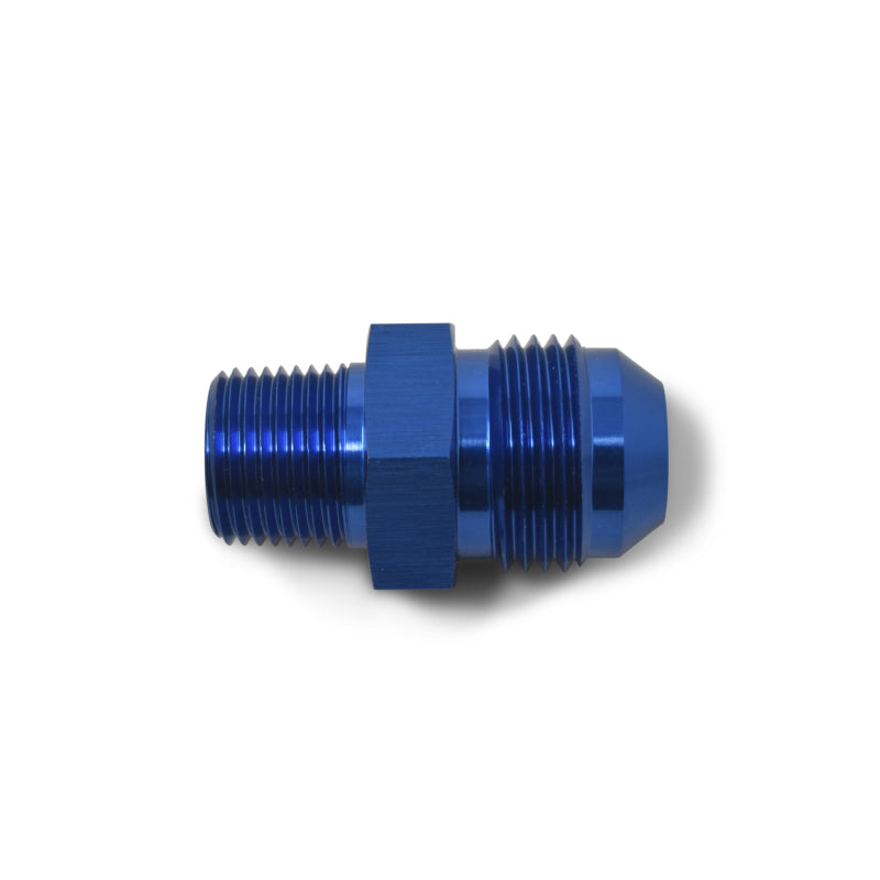 Russell Performance -6 AN to 1/4in NPT Straight Flare to Pipe (Blue) Fittings Russell